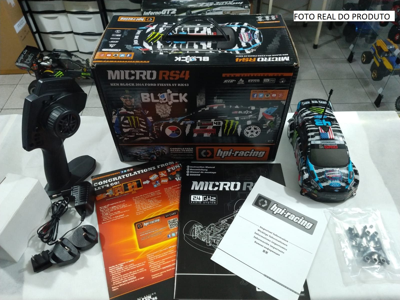 AUTOMODELO ELÉTRICO 1/18 MICRO RS4 FORD FIESTA RX43 KEN BLOCK